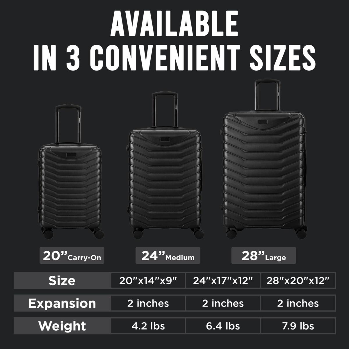 Izod Phantom 3-Piece Hard Shell Spinner Luggage Set | HSN