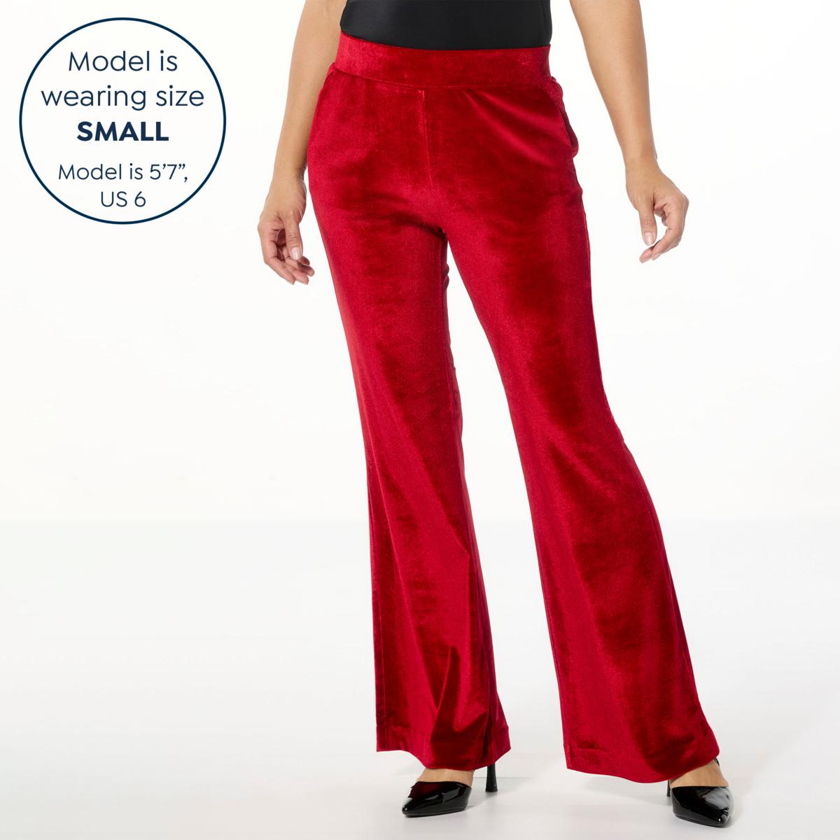 Jaclyn Smith Velour Wide-Leg Pant - 23344796 | HSN