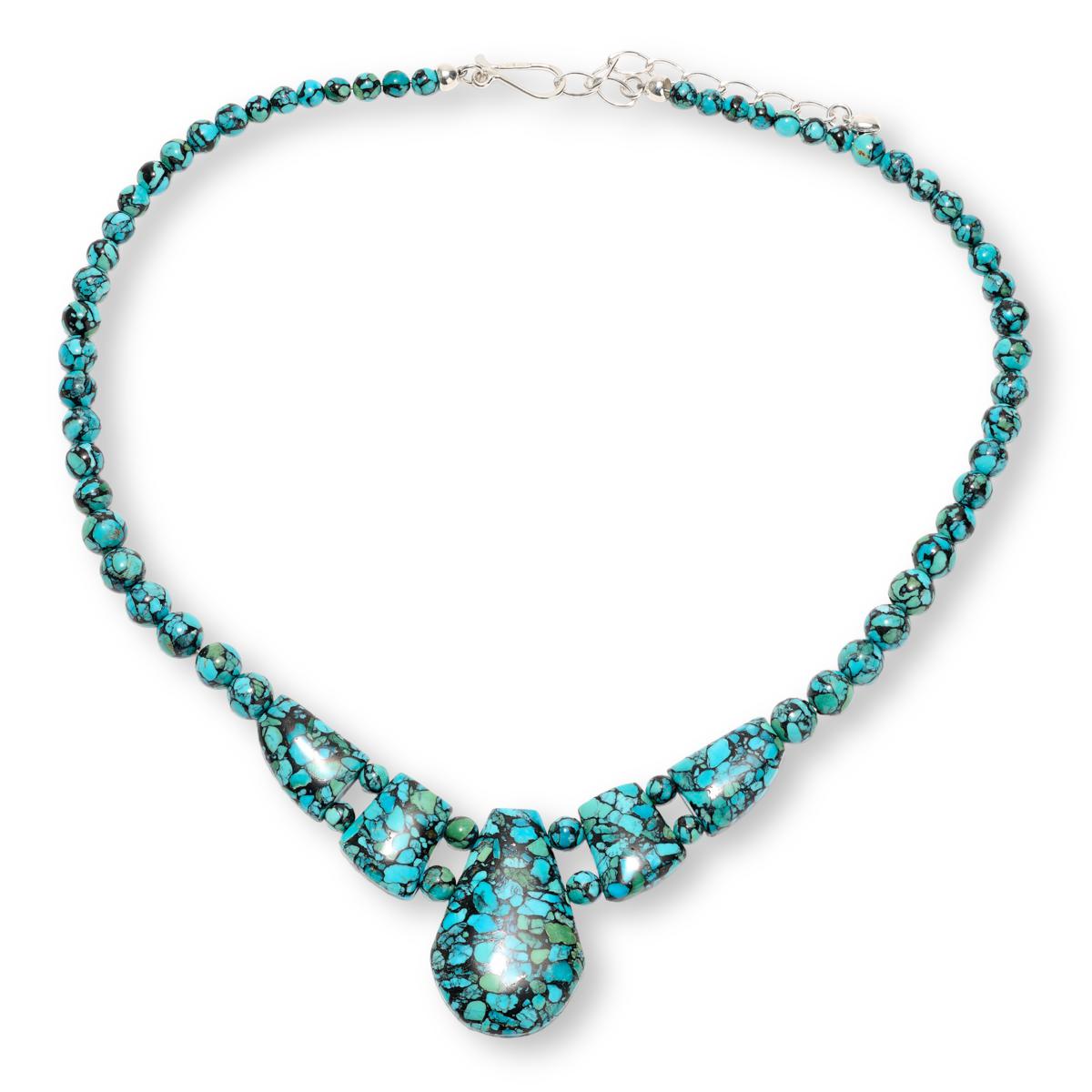 Jay King Sterling Silver Azure Peaks Turquoise Composite 18