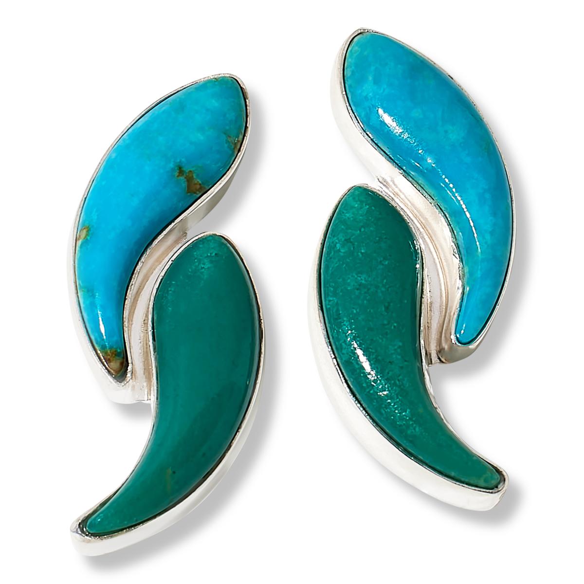 Kingman Turquoise & Sterling Silver Earrings