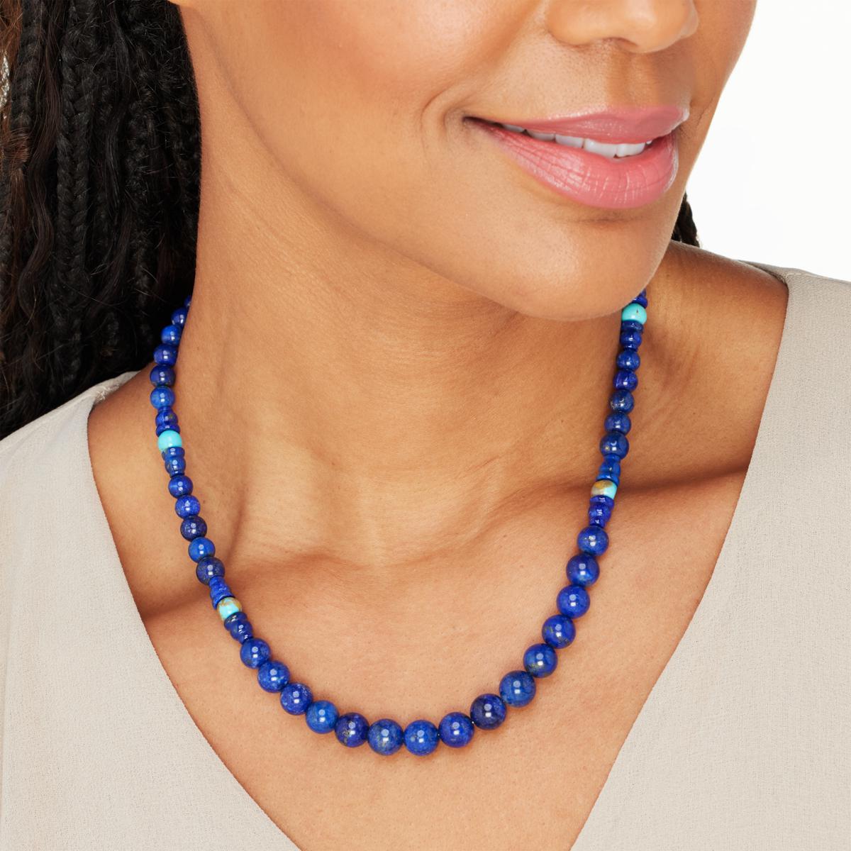 Turquoise & Lapis outlet 925 Necklace