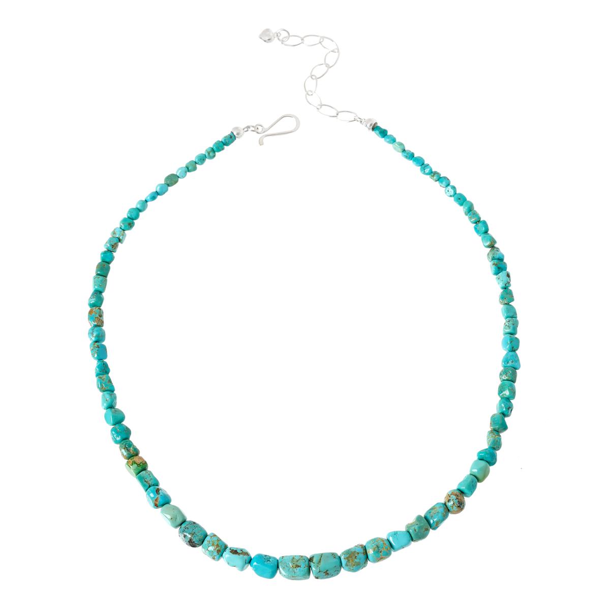 Jay King Sterling Silver Peruvian Turquoise Bead Necklace - 21249728 | HSN