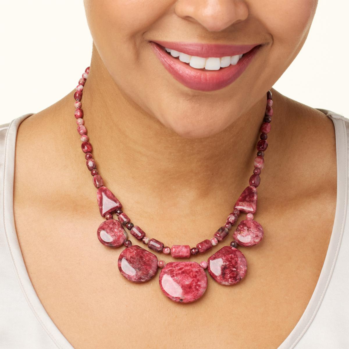 Thulite necklace clearance