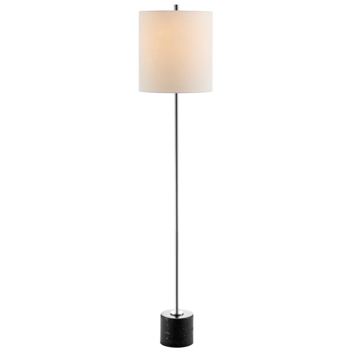 black and chrome floor lamp