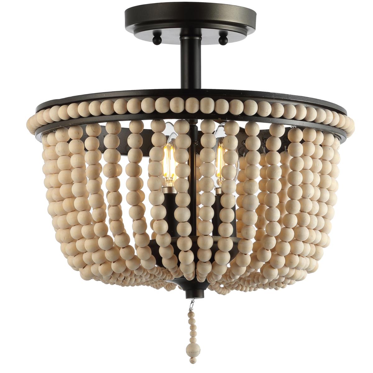 black beaded flush mount