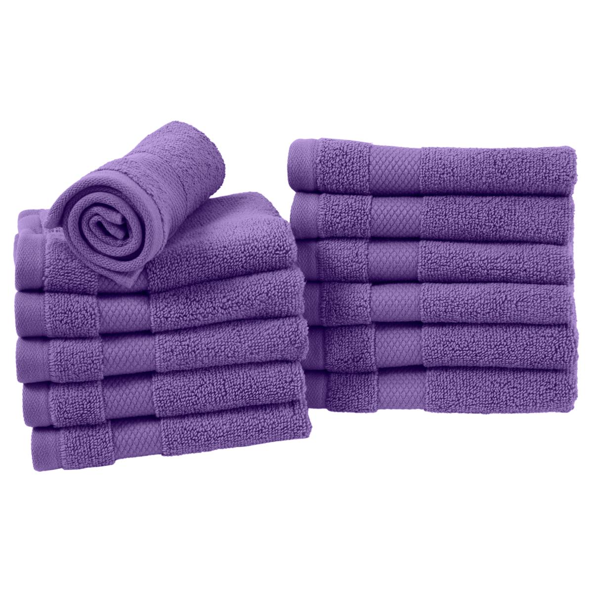 Joy Mangano Joy CleanBoss USA Grown Cotton 10-Piece Luxe Towels Plus Bath Carpet - Joy Purple