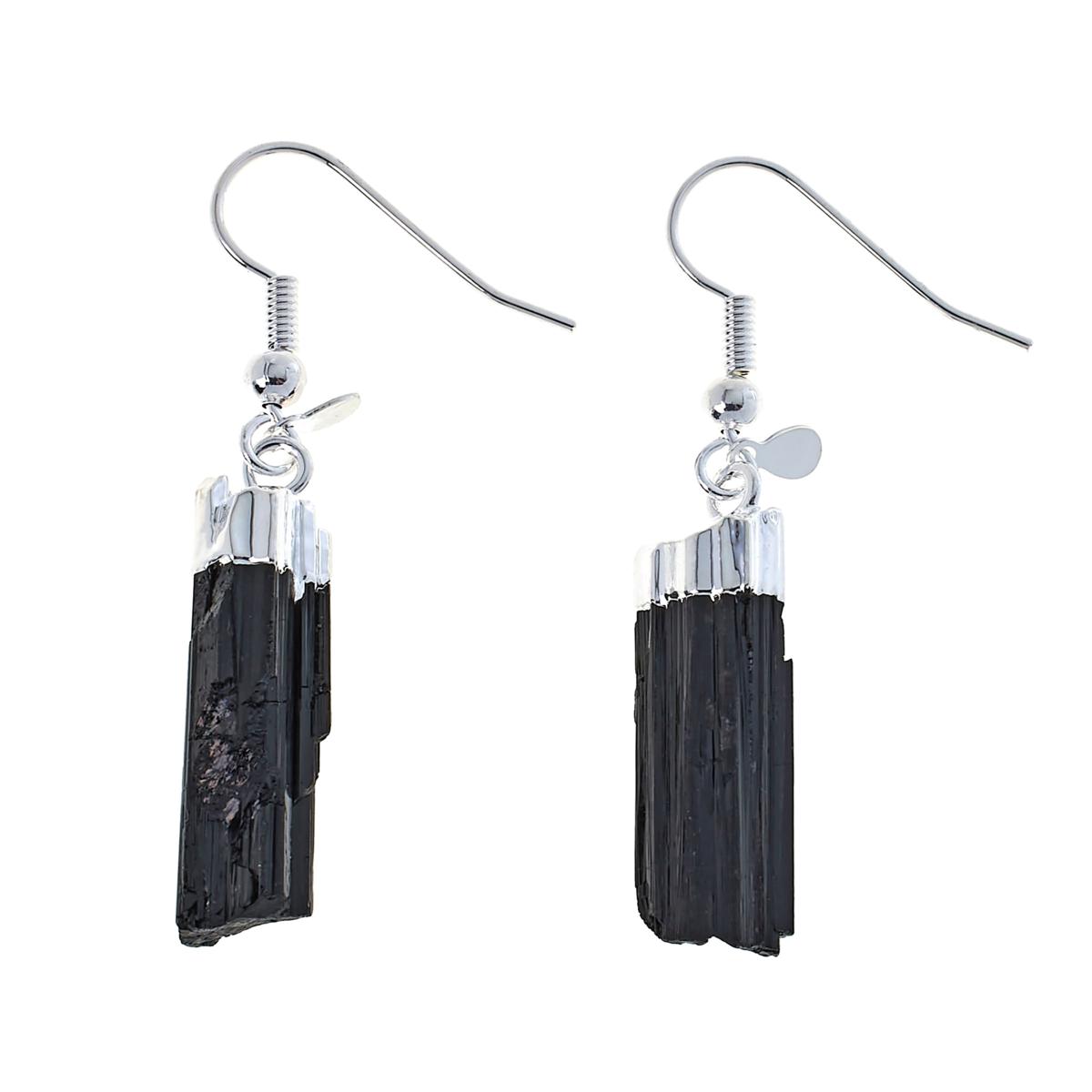 KALIFANO Freeform Gemstone Silvertone Drop Earrings 20771510 HSN