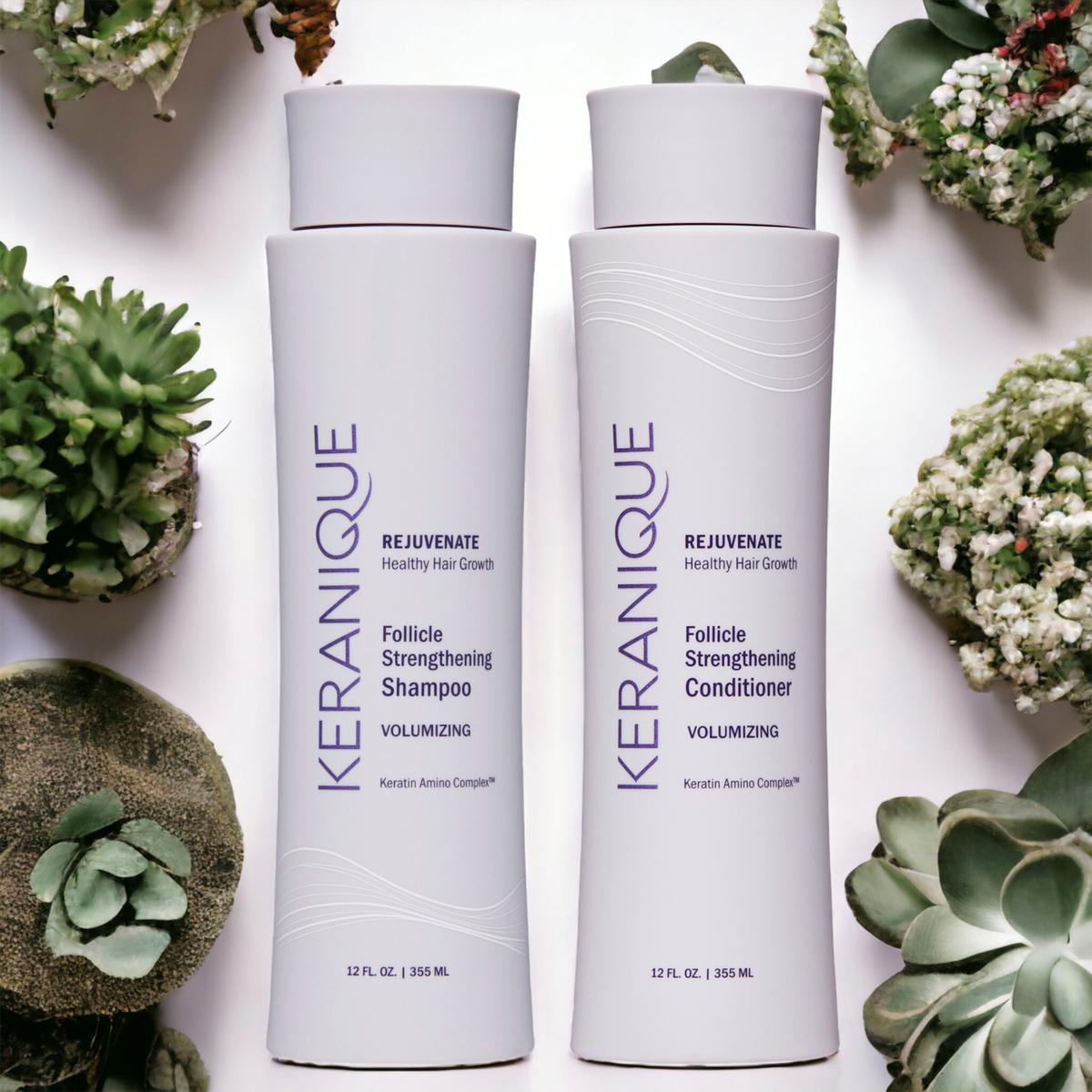 Keranique Deep Hydration Follicle Strengthening Shampoo & Conditioner Set – 8 FL OZ Each, Sulfate-Free!