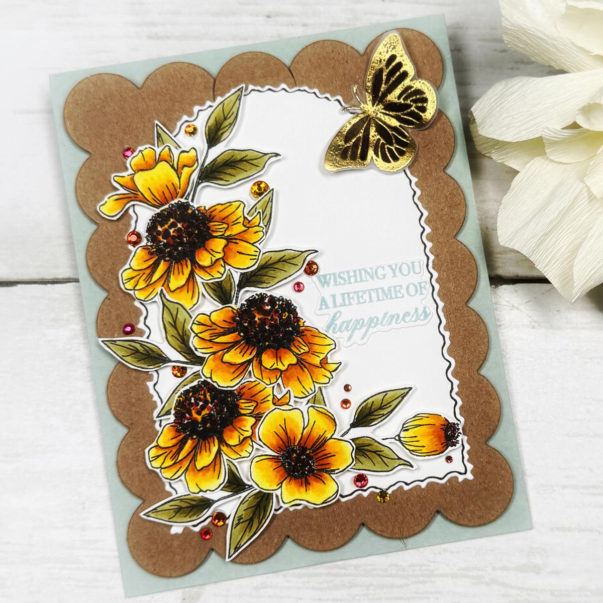LDRS Creative Butterfly and Buds Stamp, Die and Slider Die Set | HSN