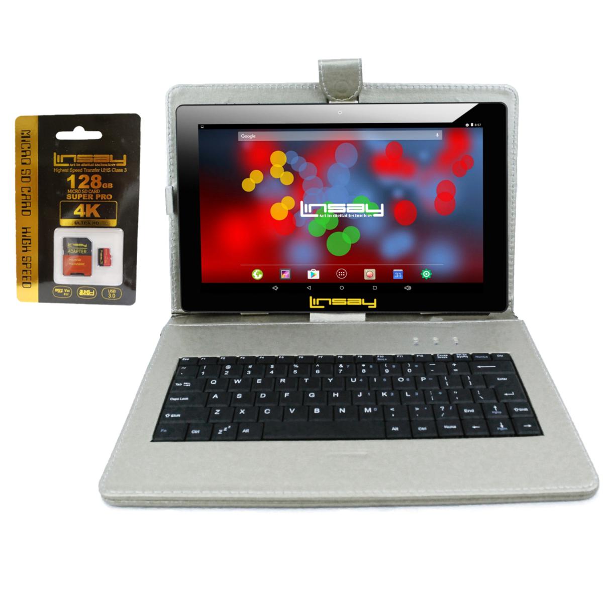 LINSAY 10" IPS 32GB Android 12 Tablet Bundle 20657353 HSN
