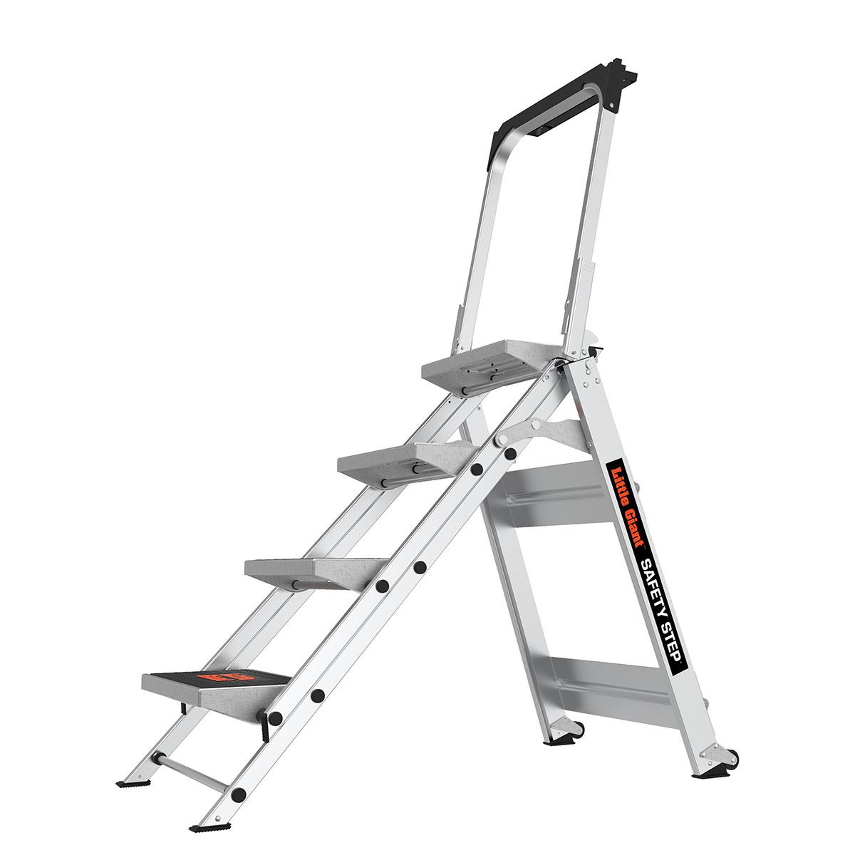 Little Giant Safety Step 4 Step Ladder With Bar - 20636708 | HSN