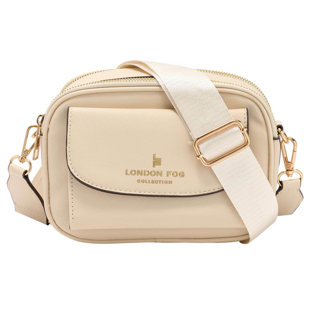 HACKFORD & SONG スタースクエアリング ハックフォード＆ソング London Fog Jessie Saffiano Front-Flap Camera Bag | HSN