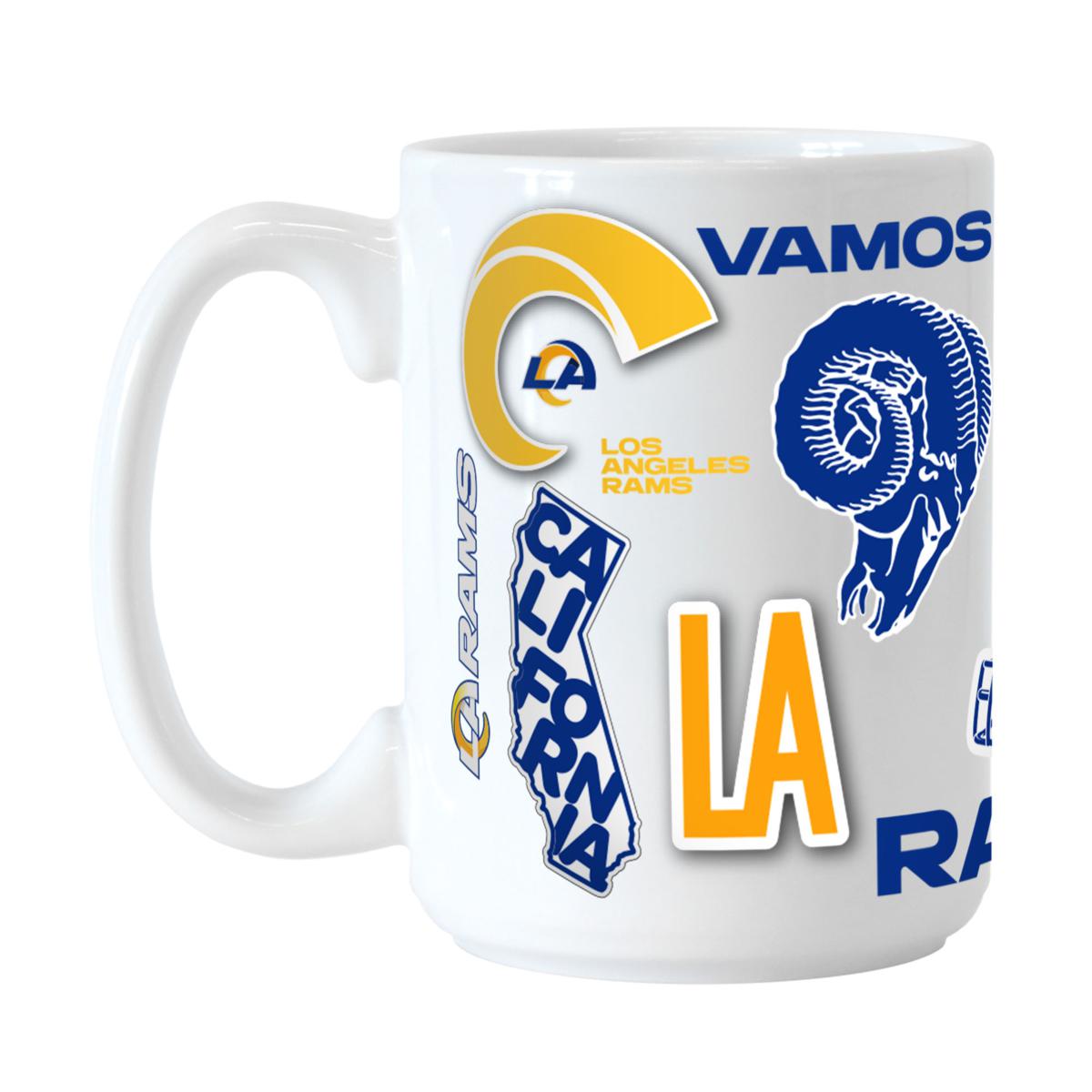 2 different Nfl sublimated coffee mugs LA Rams 15oz.