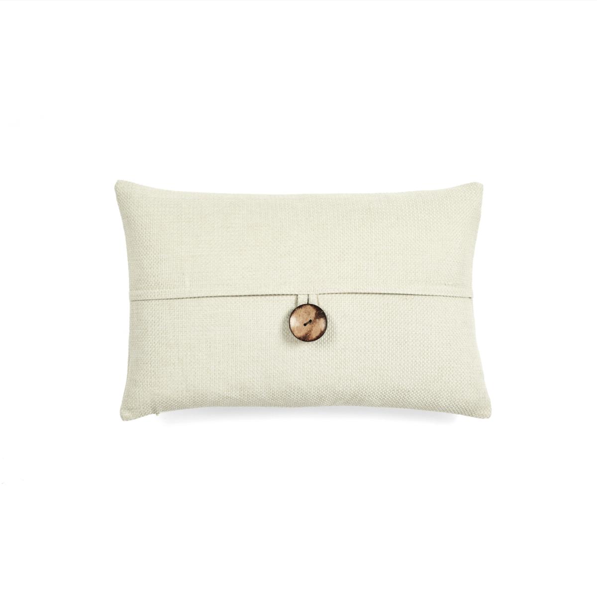 Lush Décor Linen Texture Woven Button Single Pillow Cover - 13" x 20"