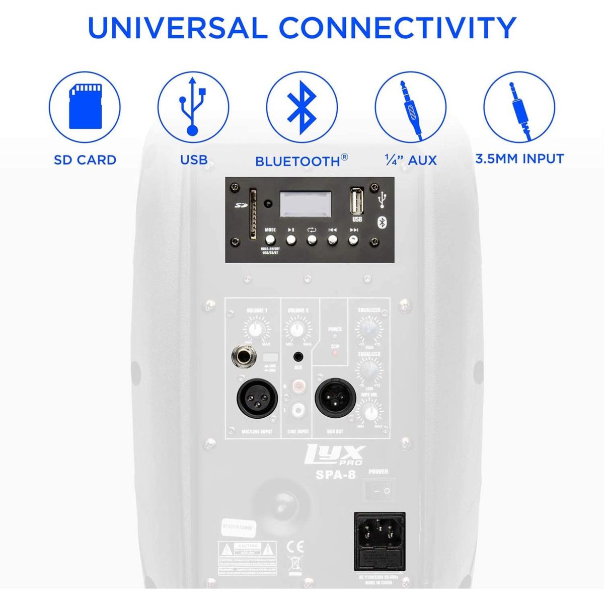 LyxPro SPA-10 10インチ ポータブル PA スピーカー システム Amazon.com: LyxPro SPA-10 10