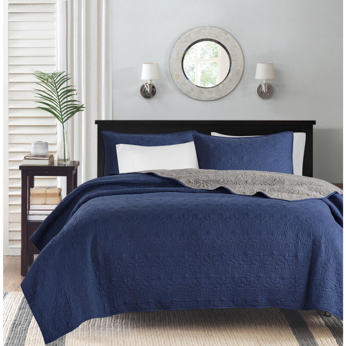 Madison Park Quebec Reversible Coverlet Set - King/Cal King | HSN