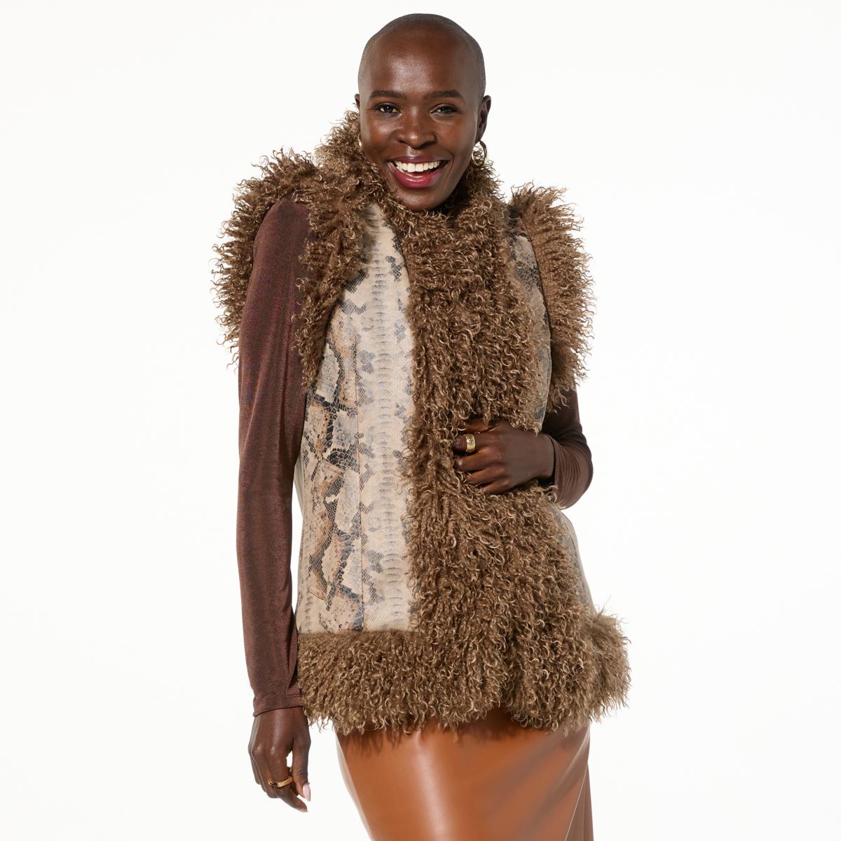 Faux Fur Faux Leather offers Vest