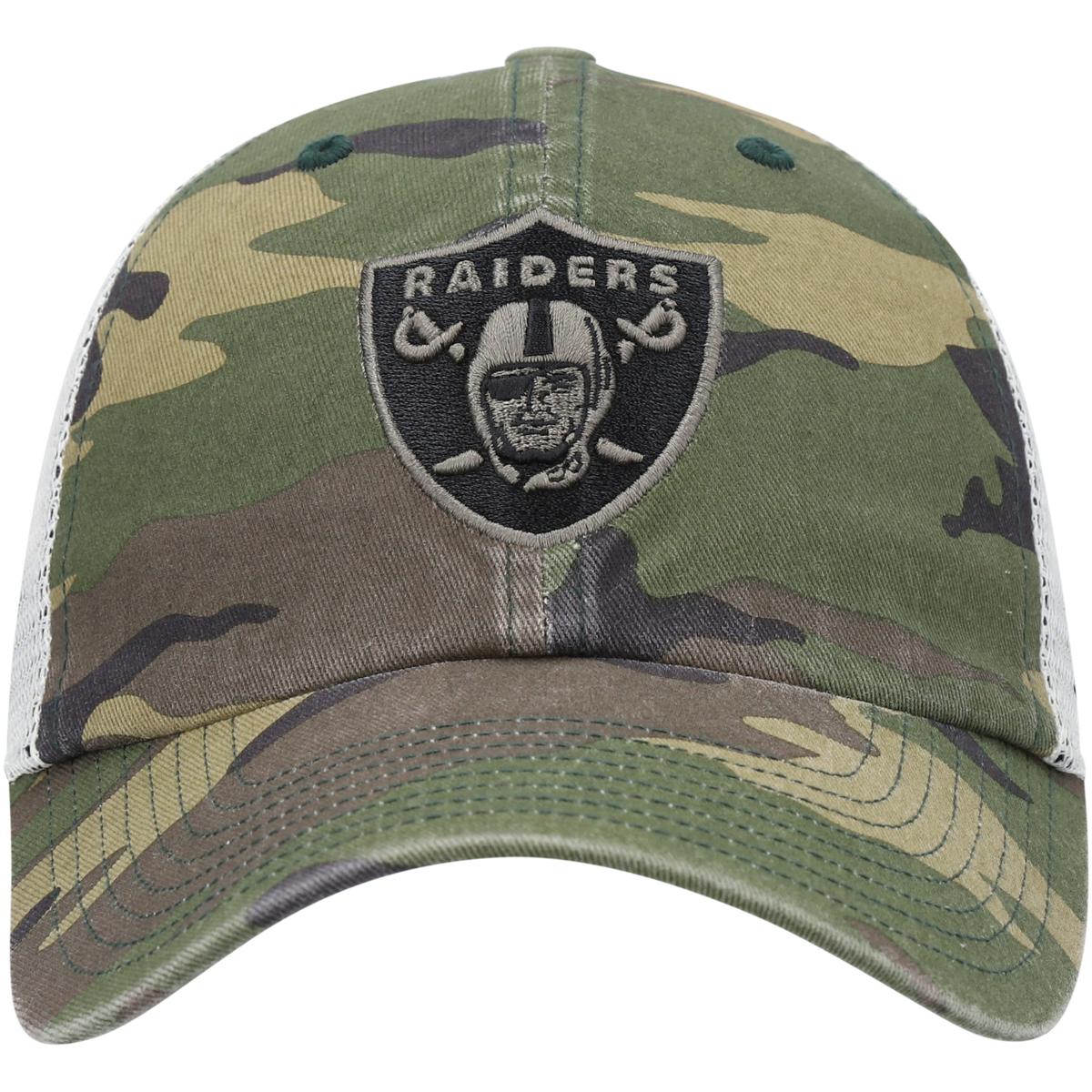 Men's '47 Charcoal Las Vegas Raiders Trawler Clean Up Trucker Snapback Hat