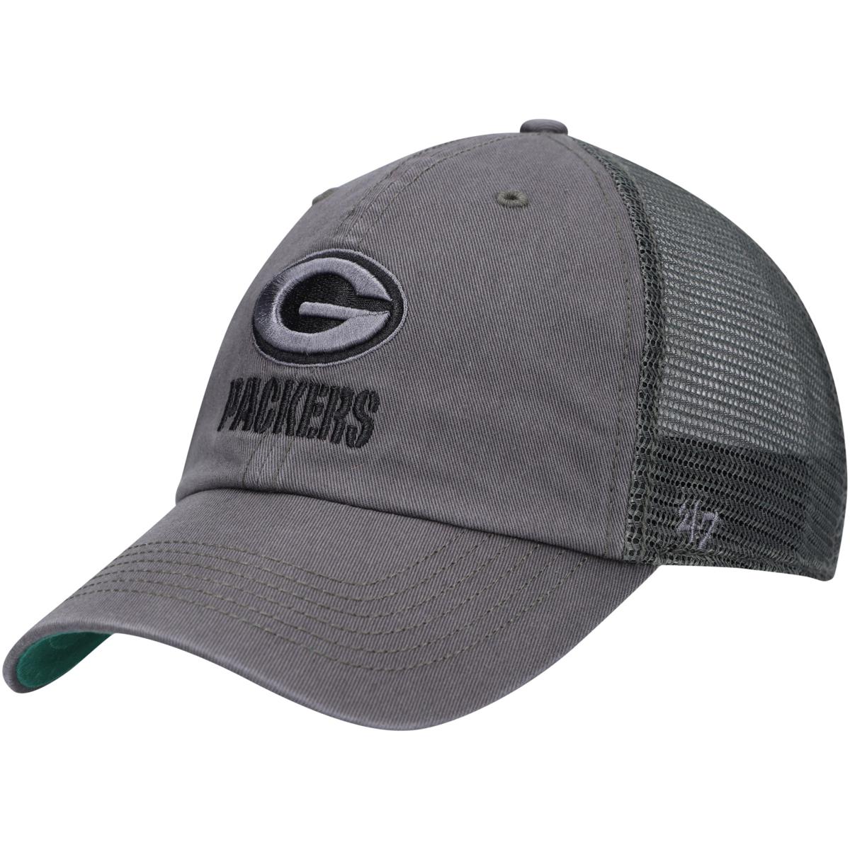 47 Brand / Men's Green Bay Packers Grey Adjustable Trucker Hat