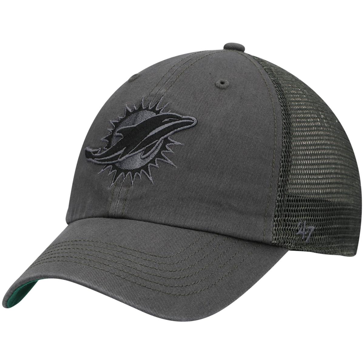 Men's '47 Gray Miami Dolphins Clean Up Adjustable Hat