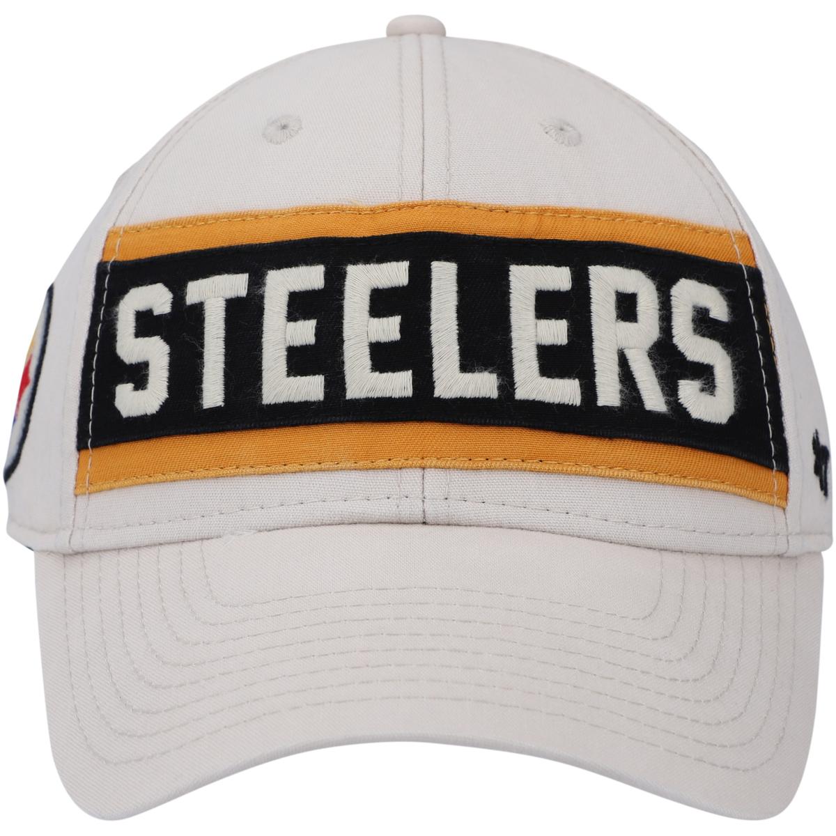 Men's '47 Cream Pittsburgh Steelers Crossroad MVP Adjustable Hat