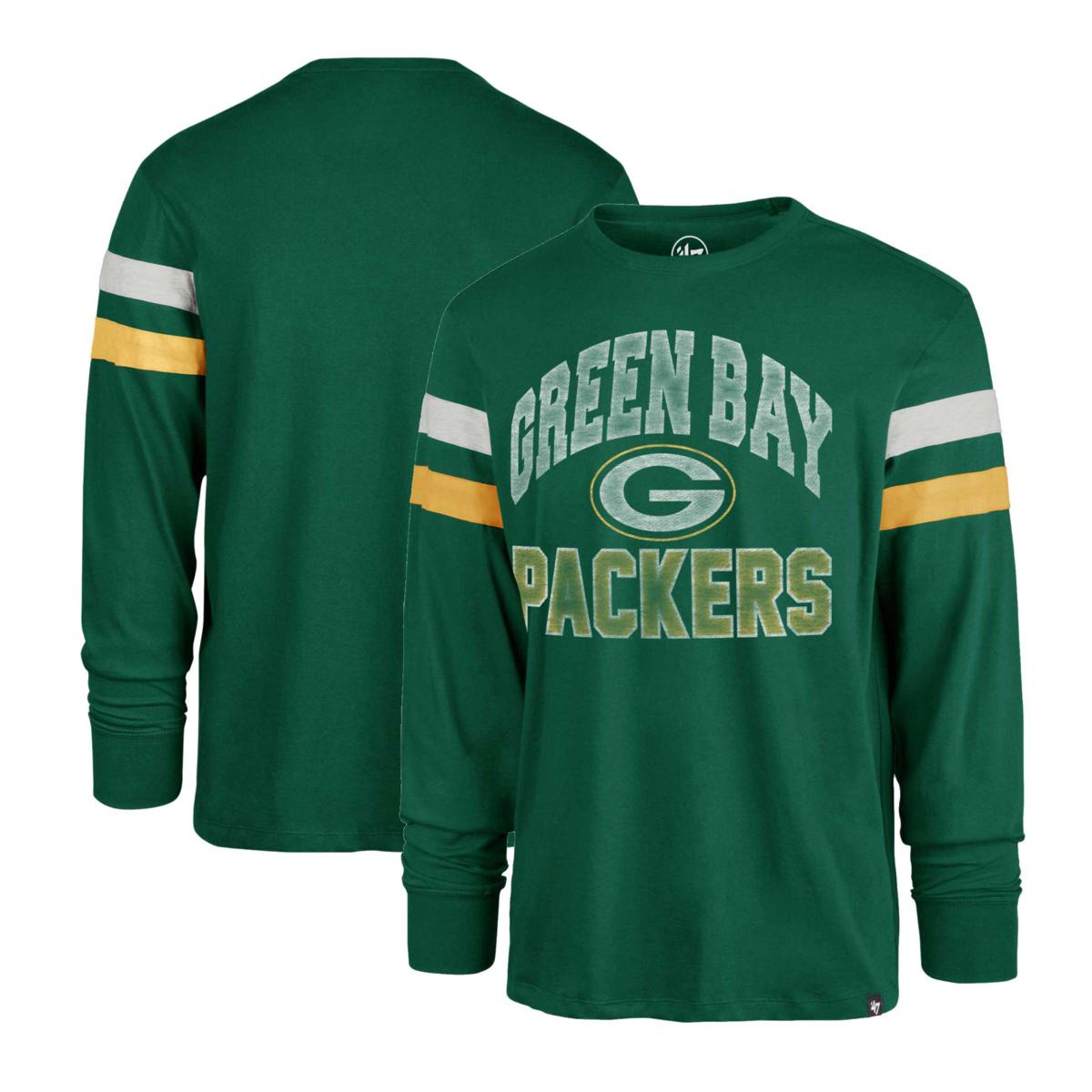 Men's '47 Green Green Bay Packers Irving Long Sleeve TShirt 22231484