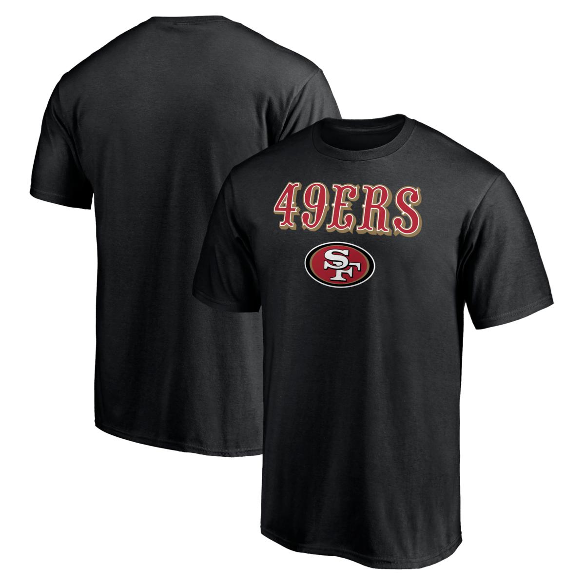 Men's Fanatics Black San Francisco 49ers Logo Team Lockup T-Shirt ...