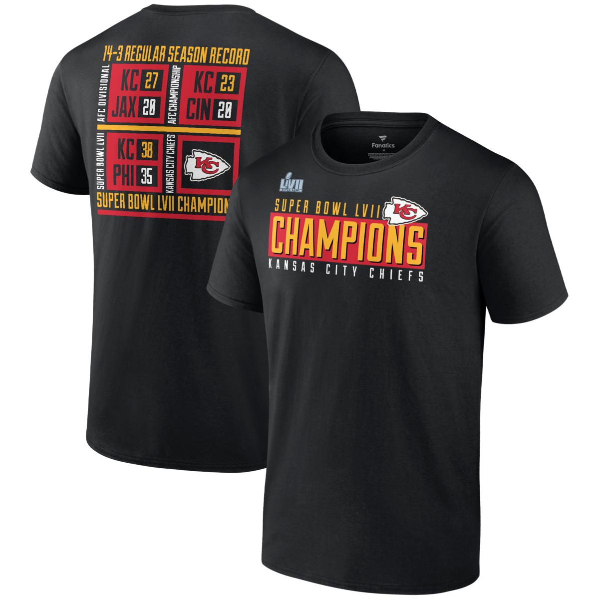 Men's Majestic Threads Black Kansas City Chiefs Super Bowl LVII Champions  Luxe Foil Tri-Blend T-Shirt