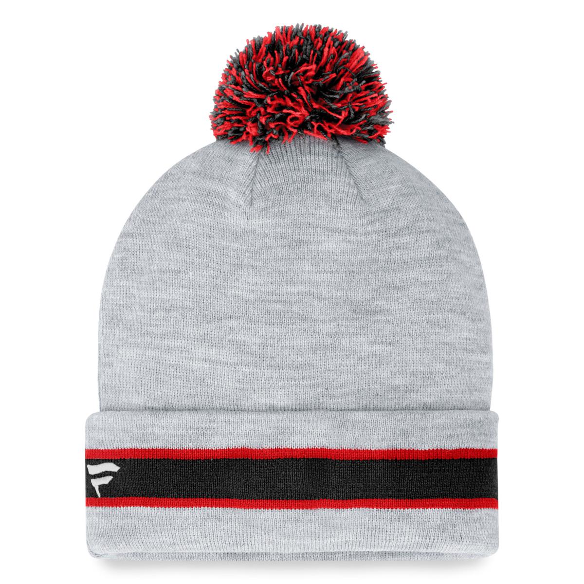 Atlanta Falcons Beanie Hat Cap Black Red White Pom NFL Football New Era  Mens