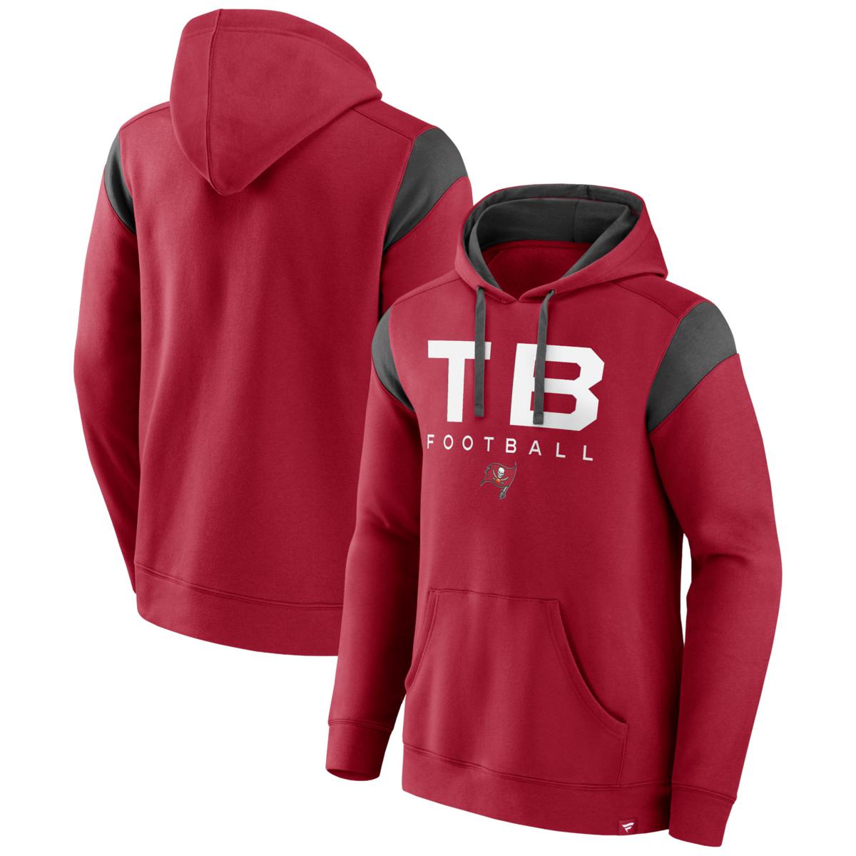 Men's Fanatics Red Tampa Bay Buccaneers Call The Shot Pullover Hoodie ...