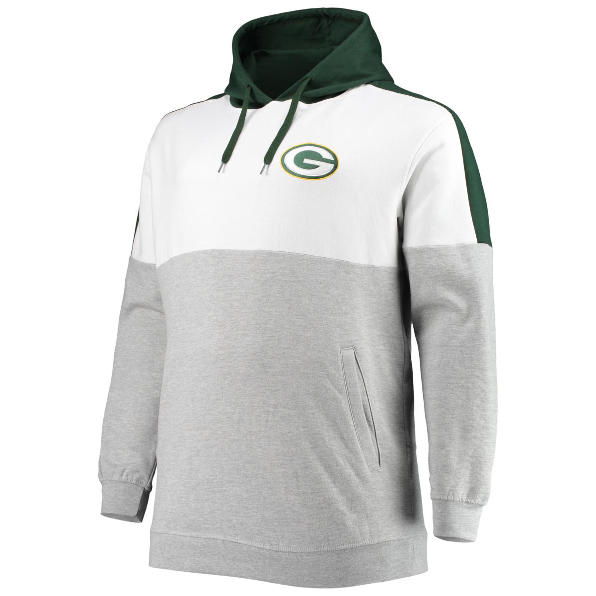 Men s Green Heathered Gray Green Bay Packers Big Tall Team Logo