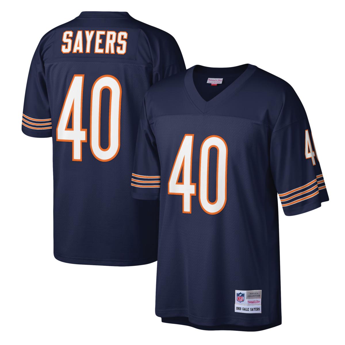 Men's Mitchell & Ness Gale Sayers Navy Chicago Bears Legacy Replica ...