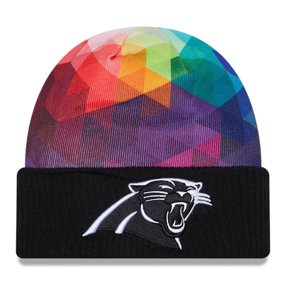 Men's New Era Black Carolina Panthers 2021 NFL Sideline Tech Cuffed Knit Hat