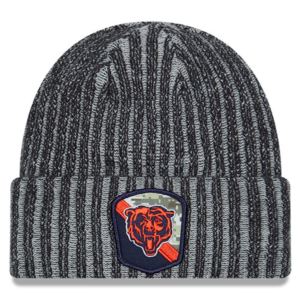 Chicago Bears New Era Black 2022 Salute To Service Knit Hat