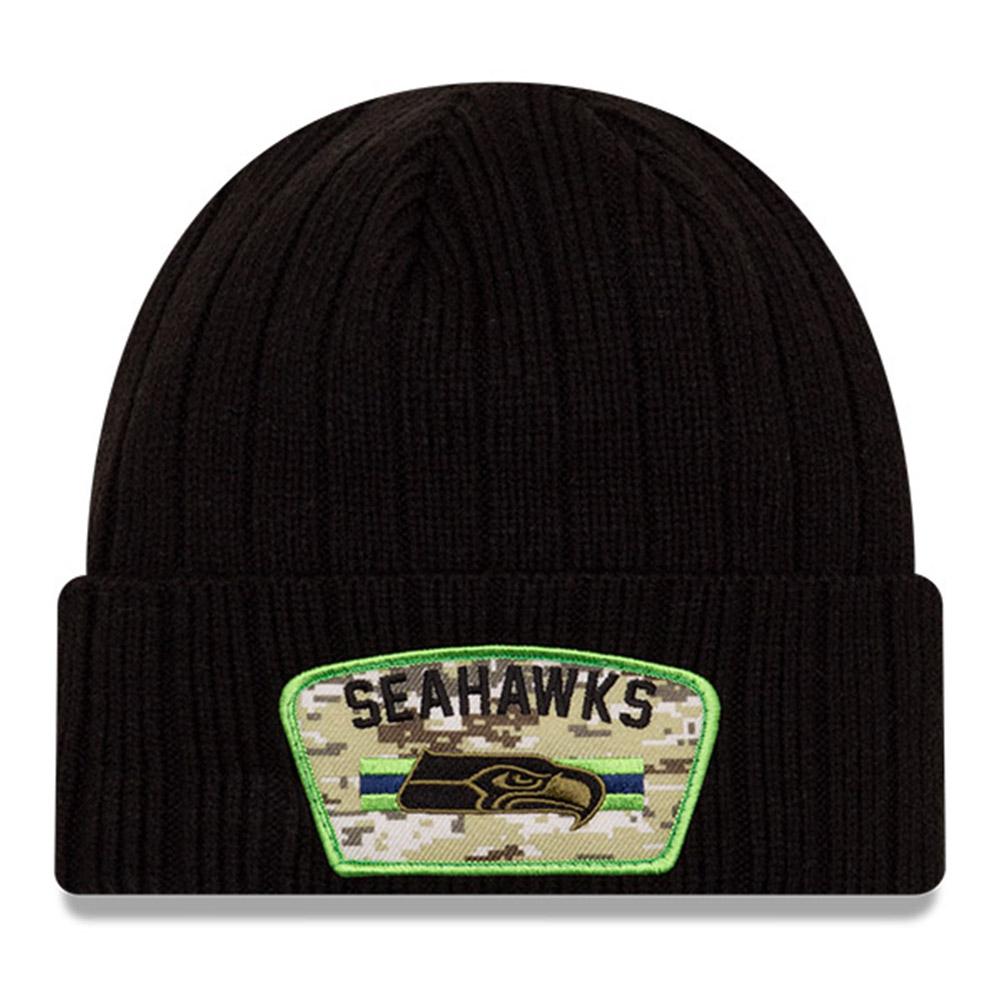  New Era Men's Black/Camo Seattle Seahawks 2021 Salute