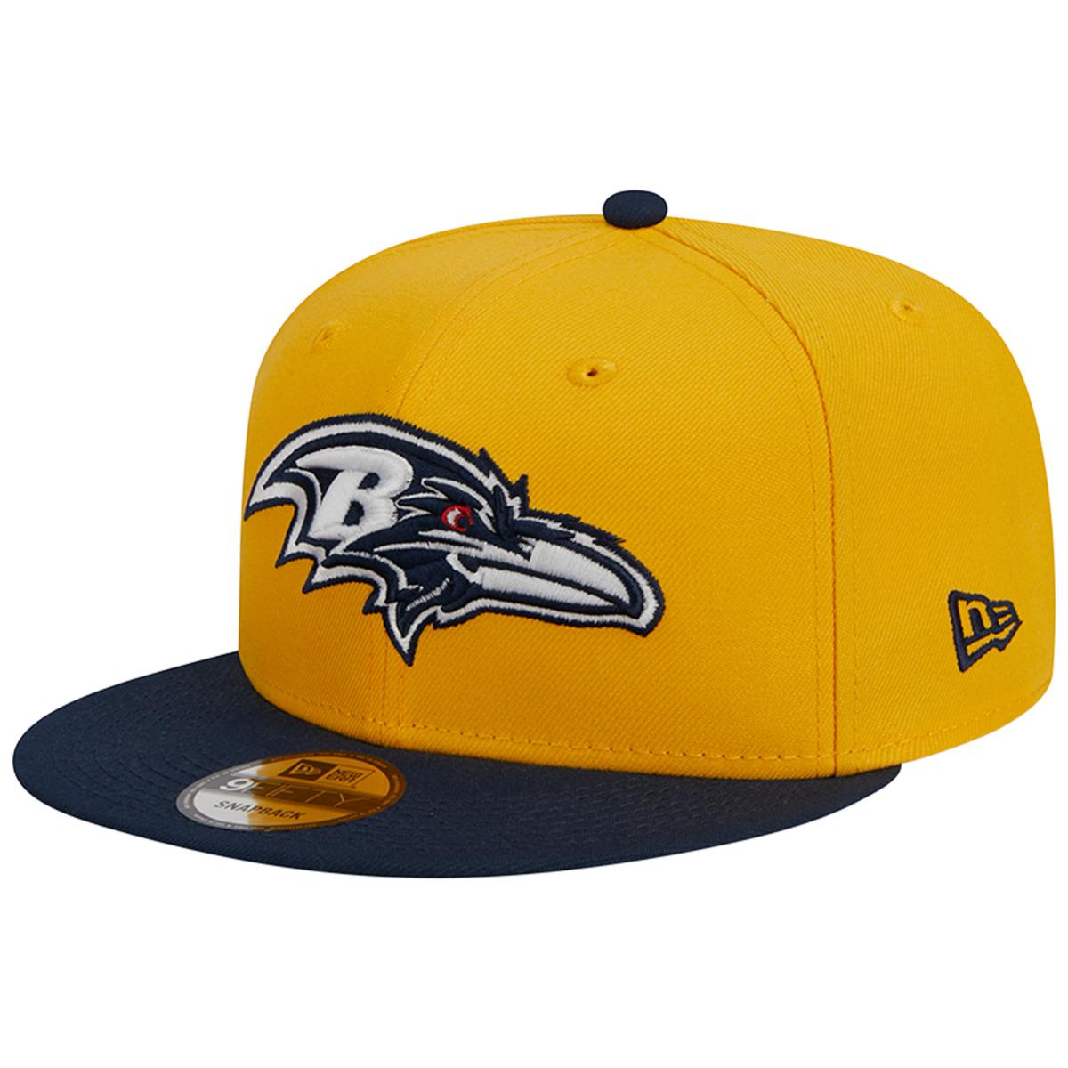 Men's New Era Gold/Navy Baltimore Ravens 2-Tone Color Pack 9FIFTY Snapback Hat