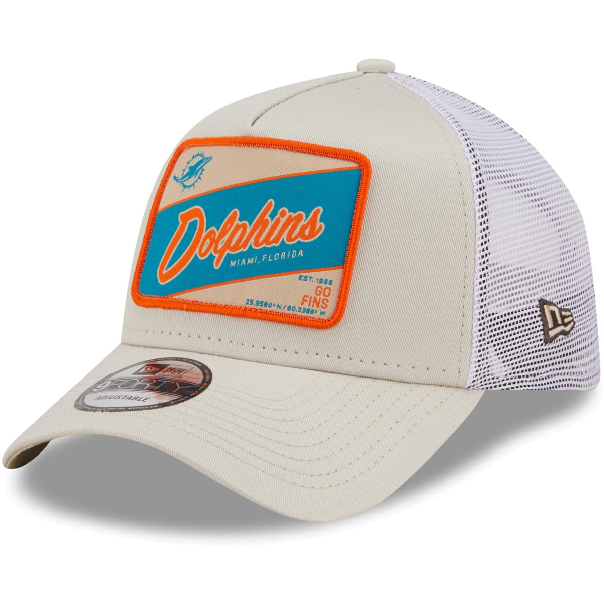 Men's New Era Black Miami Dolphins B-Dub 9FIFTY Adjustable Hat