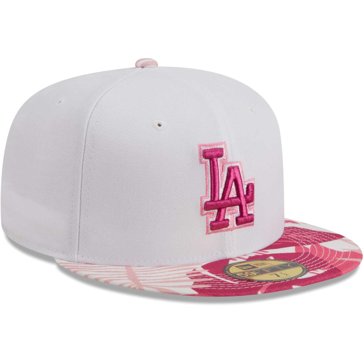 New Era NFL Los Angeles LA Rams Fitted Hat Cap | Black Pink — Size 7 5/8