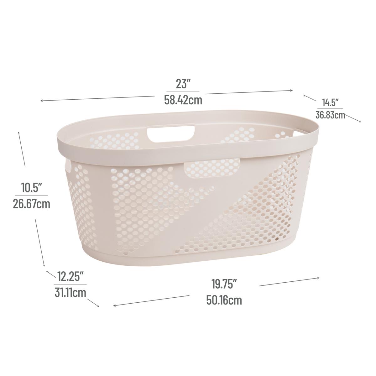 Mind Reader 40L Laundry Basket - Ivory | HSN