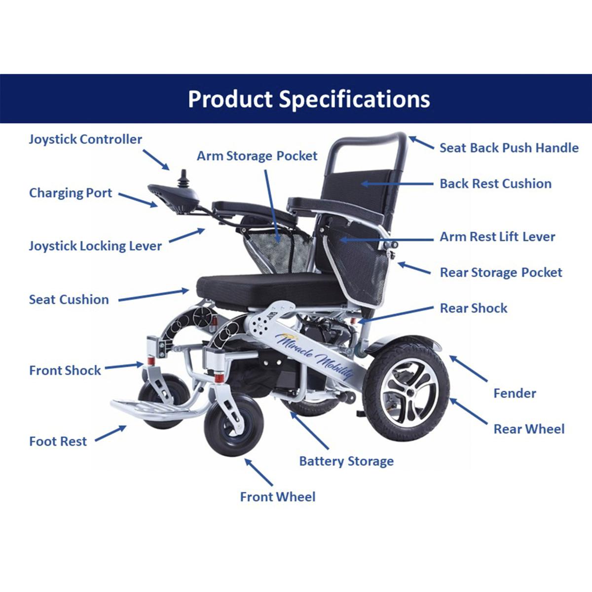 Miracle Mobility Platinum 8000 Folding Electric Wheelchair | HSN