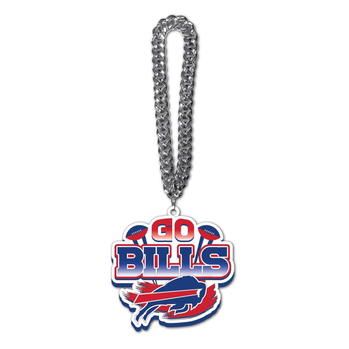 Buffalo Bills Foam Fan Chain Necklace – Blue – 34" – Officially Licensed NFL – Forever Collectibles