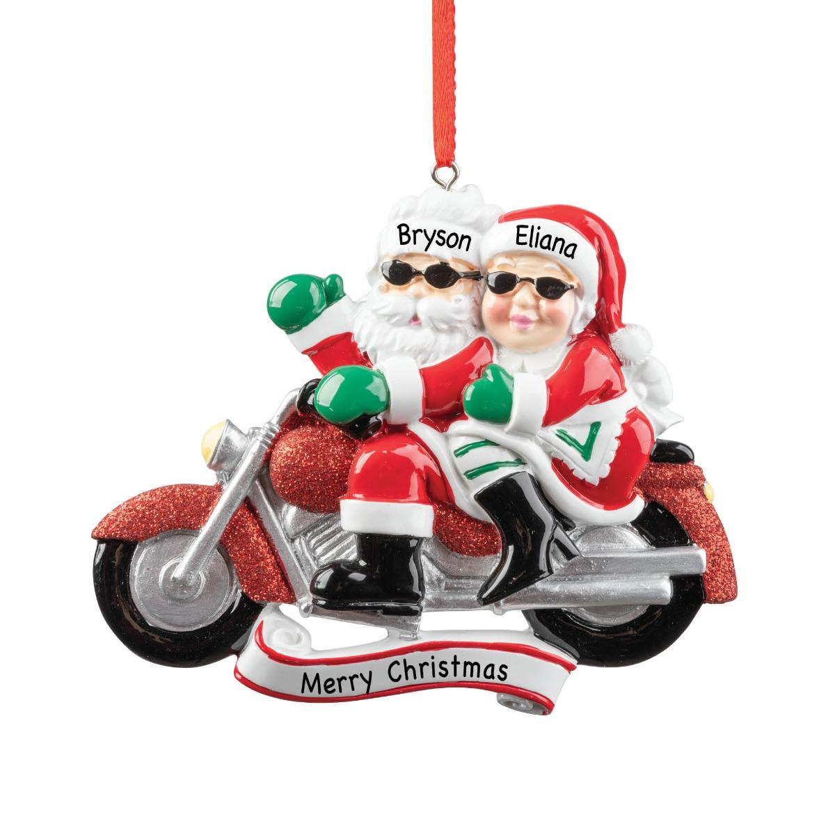 Mr. & Mrs. Claus Motorcycle Ornament - 22031170 | HSN