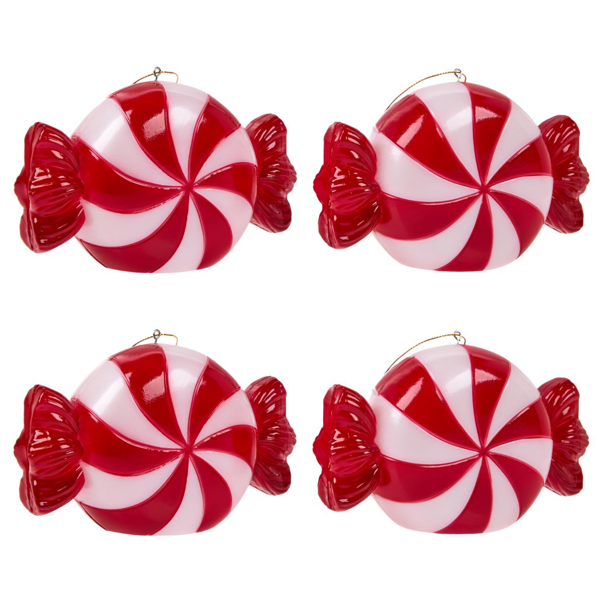 NEW Set of 2 Holiday Time Blow mold selling peppermint candies