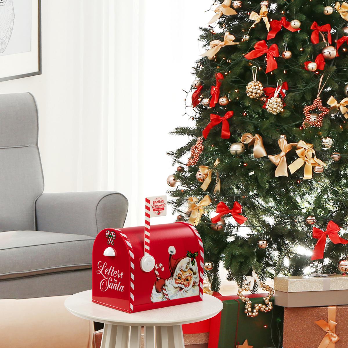 Mr. Christmas Santa's Enchanted Mailbox with Notepad and Pen | HSN