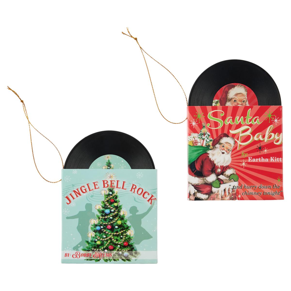 Mr. Christmas Set of 2 Mini Record Ornaments - 20902671 | HSN