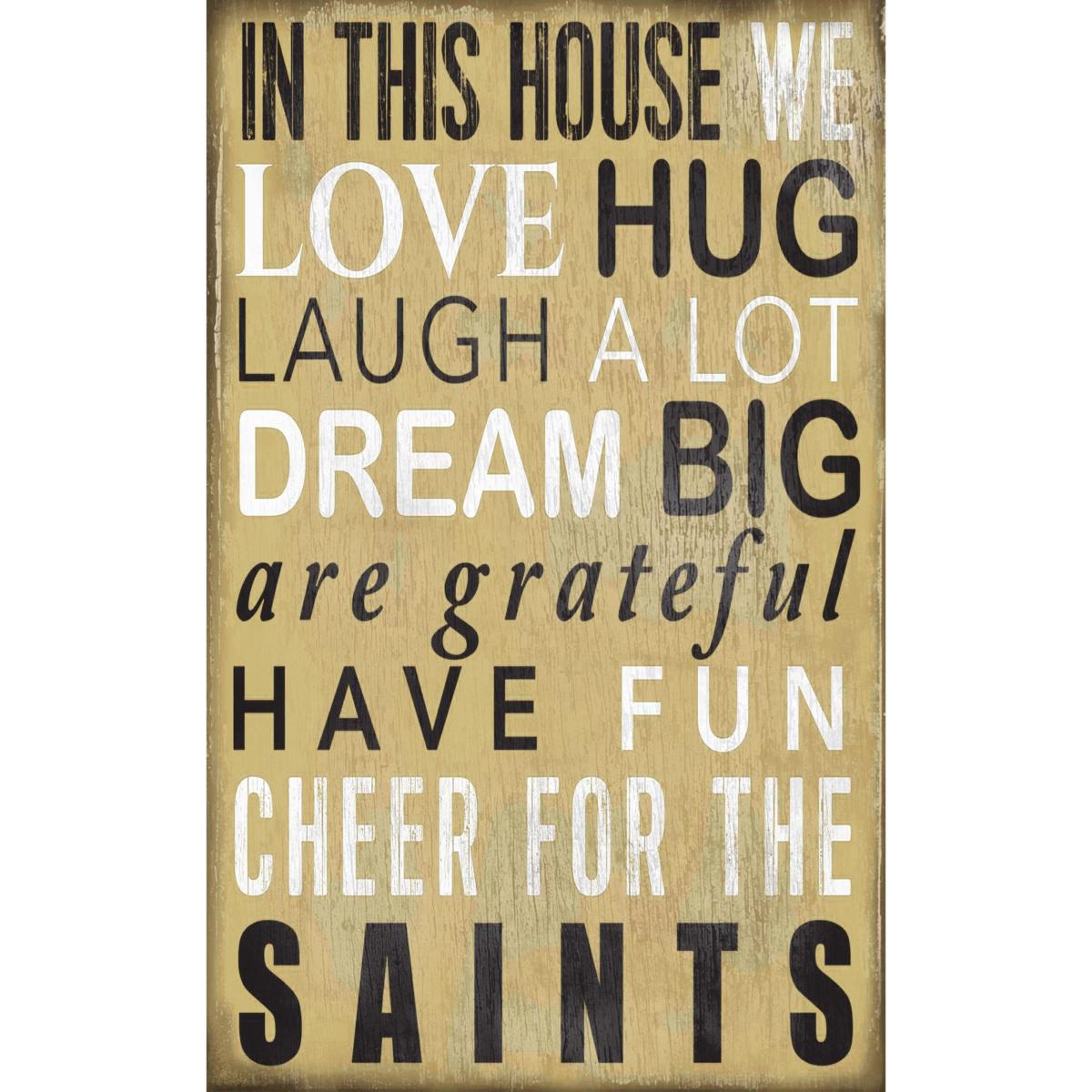 NFL New Orleans Saints Distressed Logo Cutout Sign