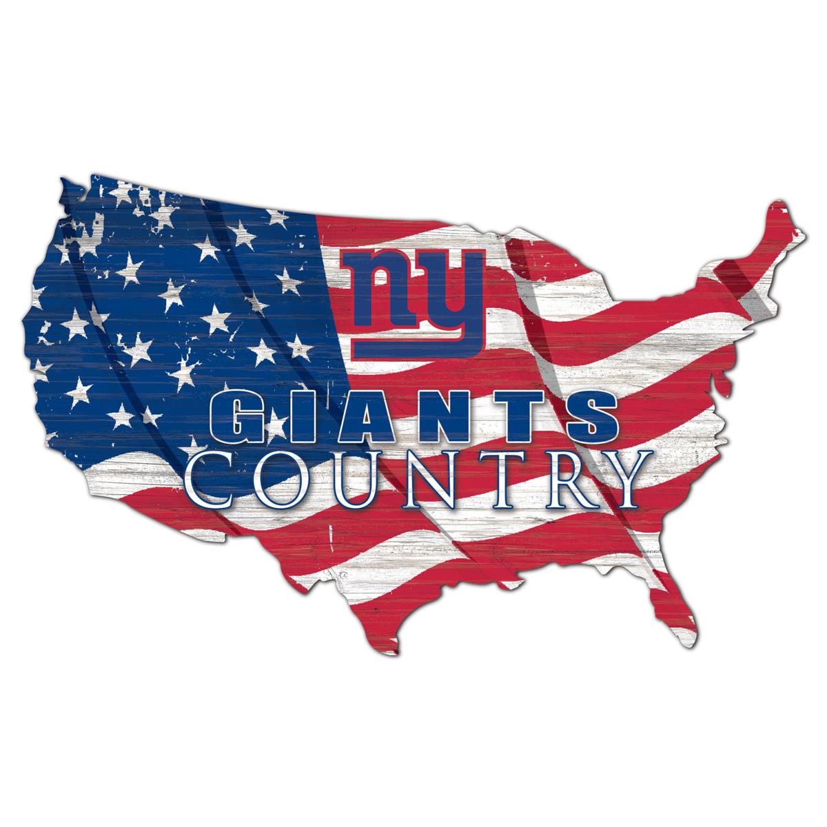 New York Giants USA Shape Flag Cutout