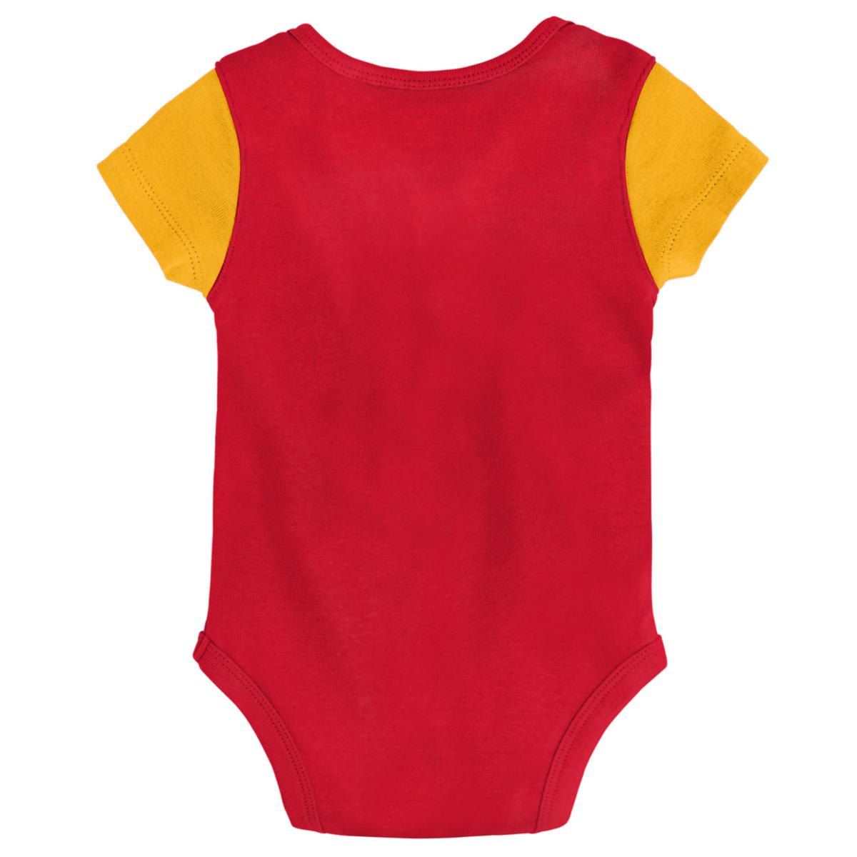 Outerstuff Newborn and Infant Boys Girls Red, Yellow Kansas City Chiefs Too  Much Love Two-Piece Bodysuit Set