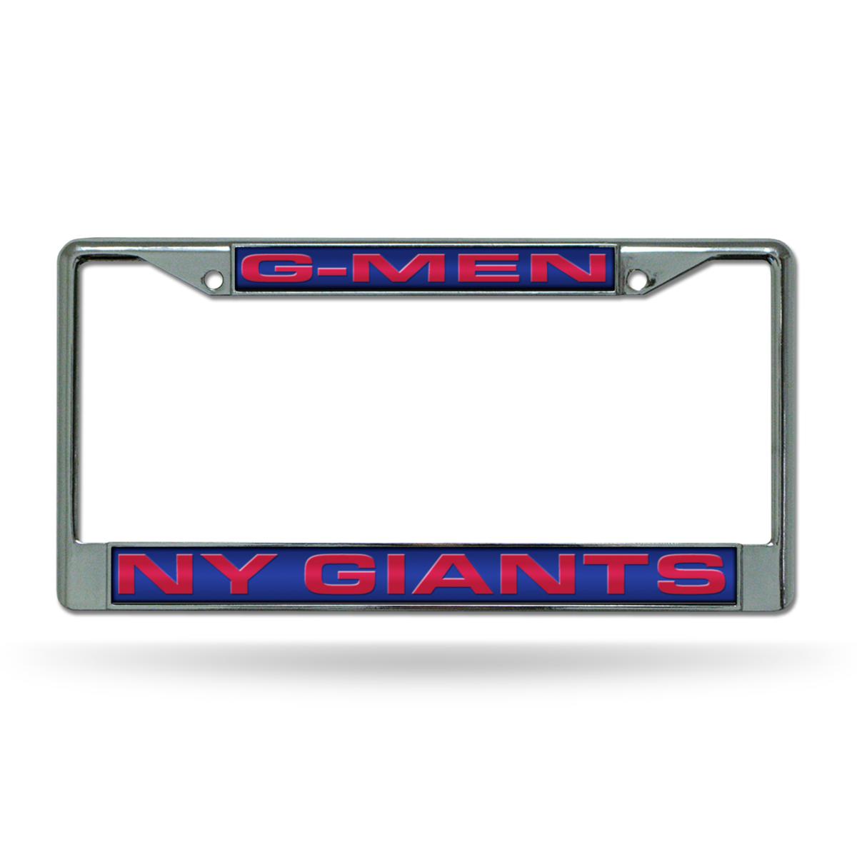 Officially Licensed NFL 'GMen' Laser-Cut Chrome License Plate