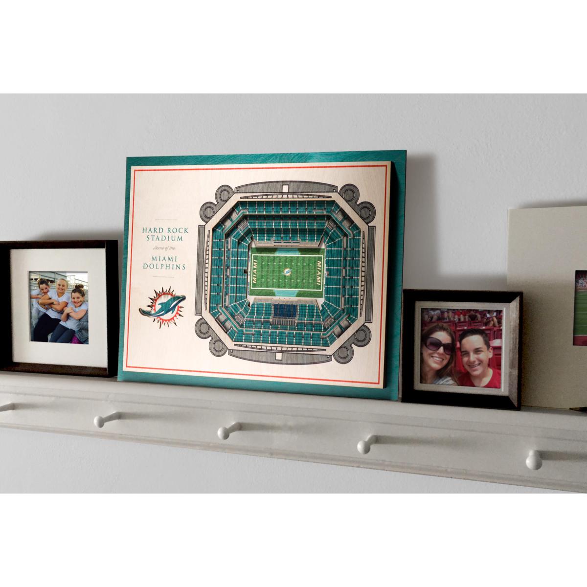 Miami Dolphins Hello Football 6 x 12 Wall Art - Sports Unlimited